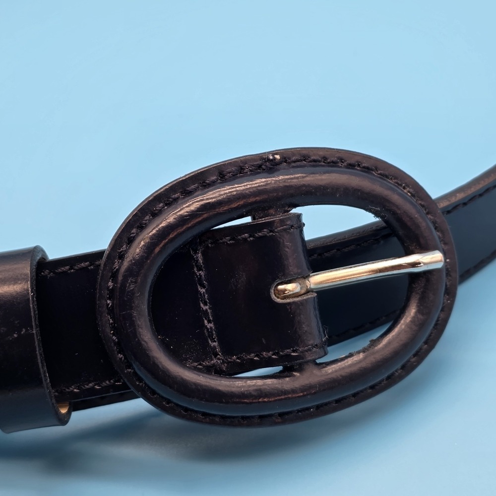 Women's Navy Blue Talbots Leather Belt Size X- Large - Picture 4 of 4